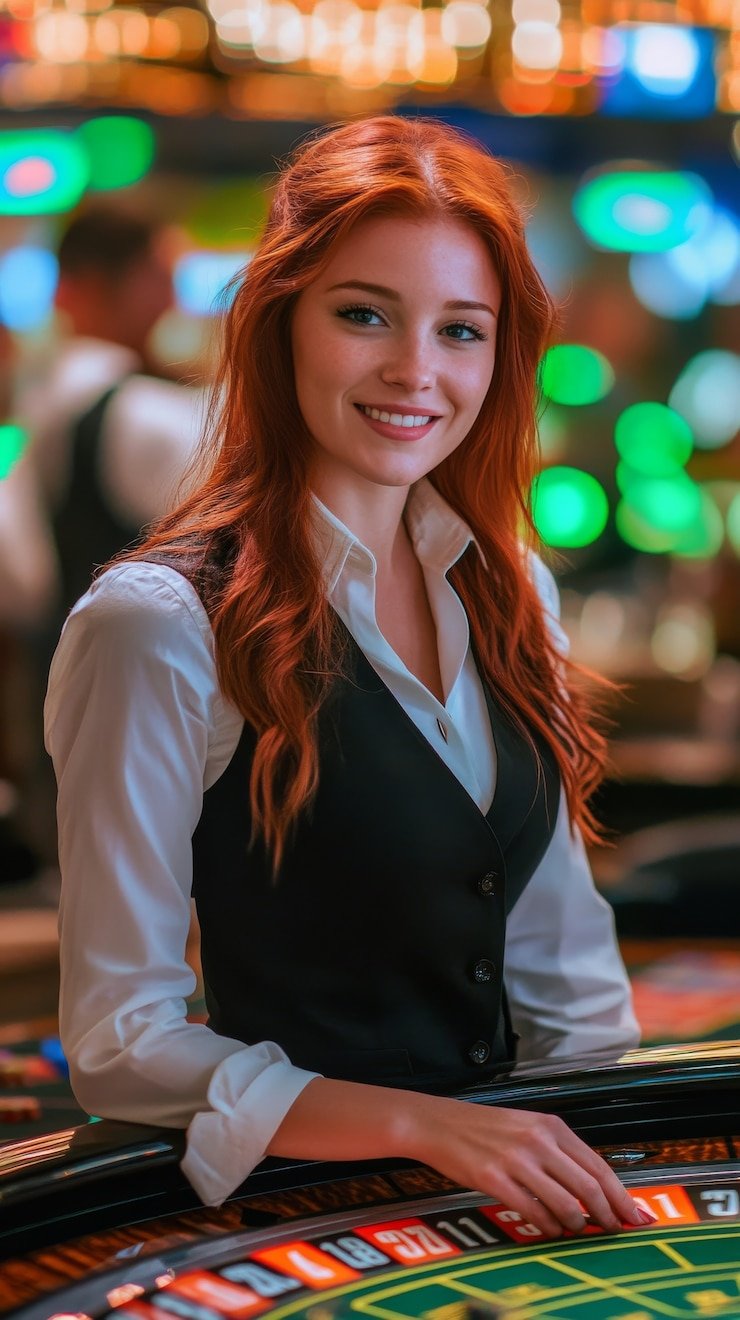 Studio Live Baccarat qqsutera dengan multi-kamera menampilkan meja dealer dan kartu